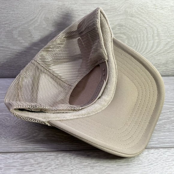 NEW VINTAGE STYLE GOON TAN CREAM TRUCKER HAT CAP ADULT SIZ… - Picture 2 of 2